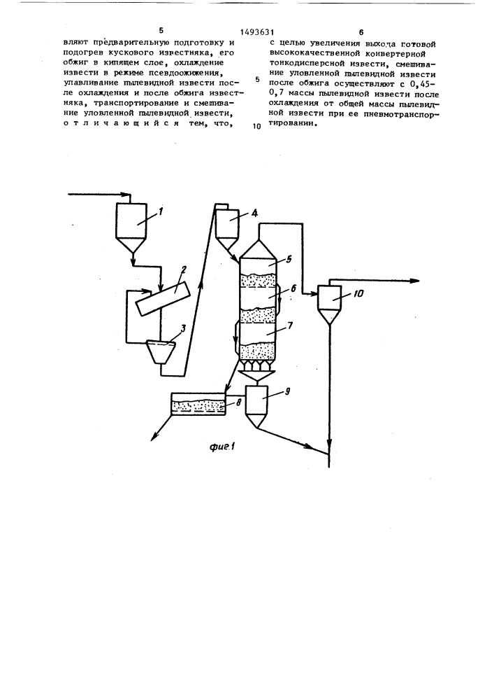 Способ получения тонкодисперсной извести (патент 1493631)