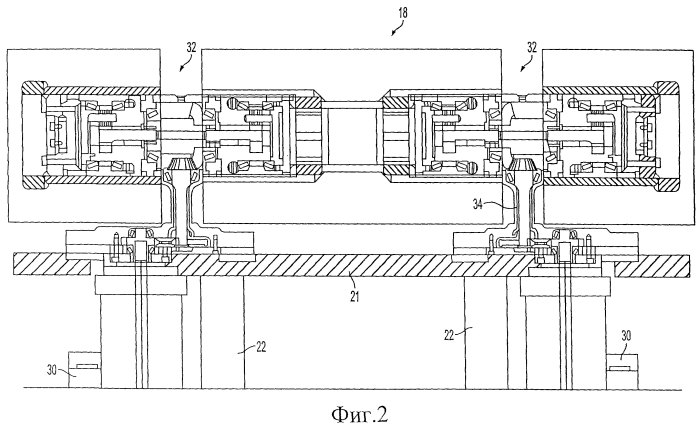 Врубовая головка, содержащая собственные двигатели и коробку передач (патент 2556561)