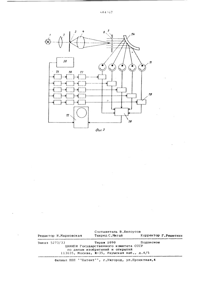 Устройство для измерения оптической передаточной функции (патент 684367)