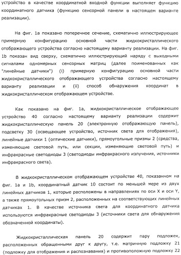 Координатный датчик, электронное устройство, отображающее устройство и светоприемный блок (патент 2491606)