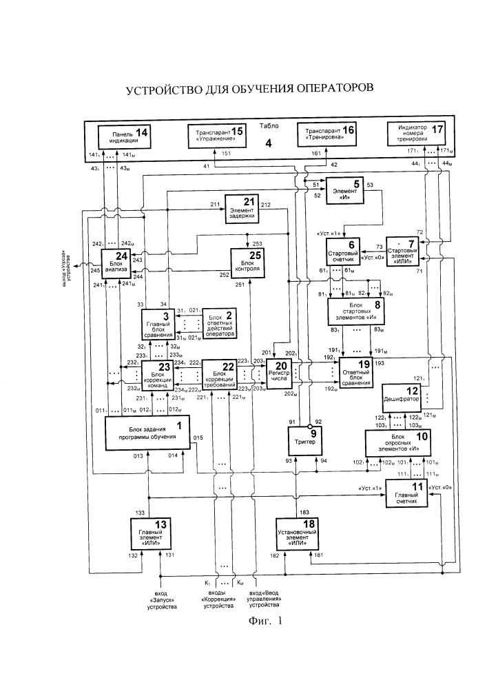 Устройство для обучения операторов (патент 2615836)