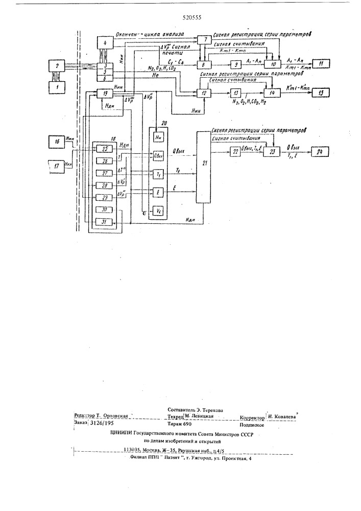 Автоматическая полевая геохимическая станция (патент 520555)