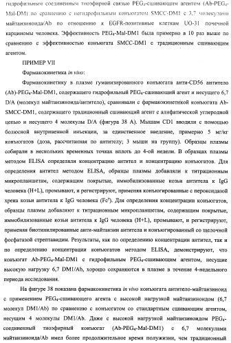 Высокоэффективные конъюгаты и гидрофильные сшивающие агенты (линкеры) (патент 2487877)