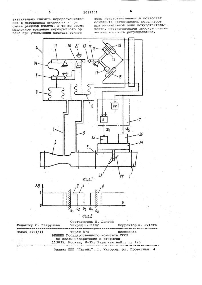 Регулятор расхода воздуха (патент 1019404)