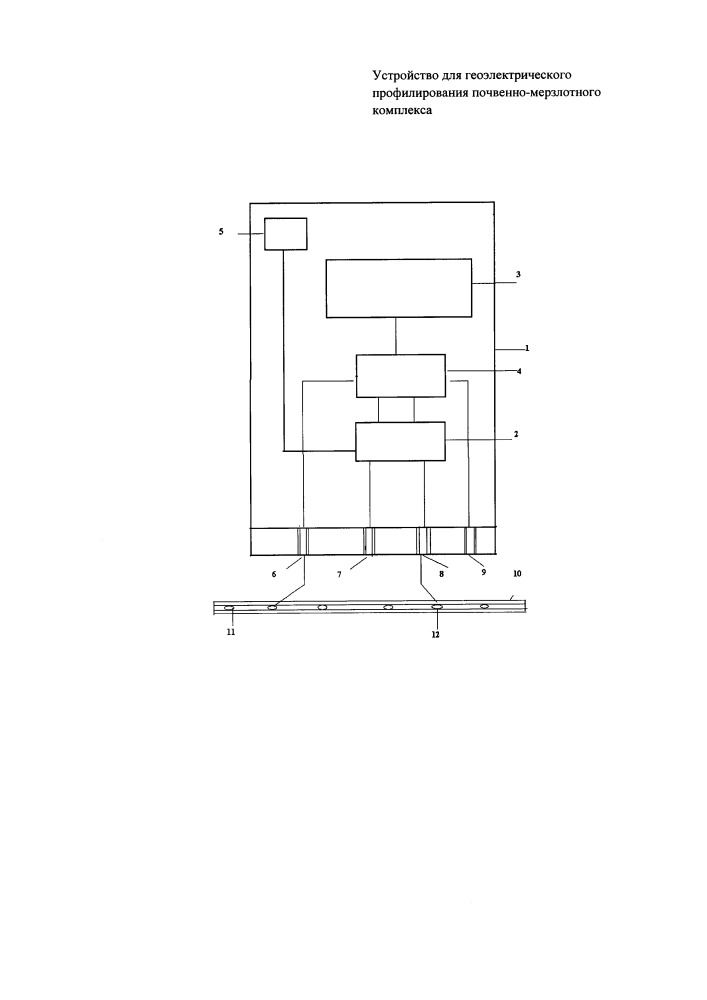 Устройство для геоэлектрического профилирования почвенно-мерзлотного комплекса (патент 2649030)