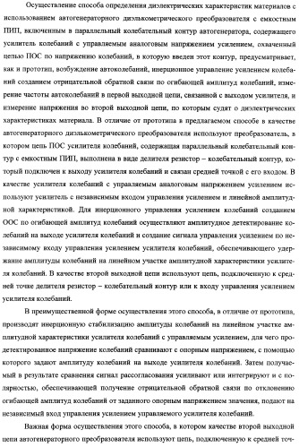 Автогенераторный диэлькометрический преобразователь и способ определения диэлектрических характеристик материалов с его использованием (варианты) (патент 2361226)