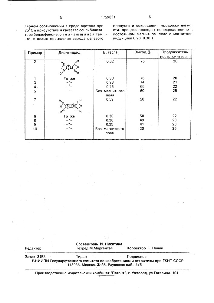 Способ получения диангидридов алициклических тетракарбоновых кислот (патент 1759831)
