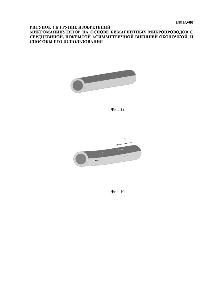 Микроманипулятор на основе бимагнитных микропроводов с сердцевиной, покрытой асимметричной внешней оболочкой, и способы его использования (патент 2658108)