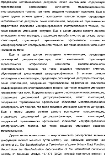Способы лечения мочеполовых-неврологических расстройств с использованием модифицированных клостридиальных токсинов (патент 2491086)