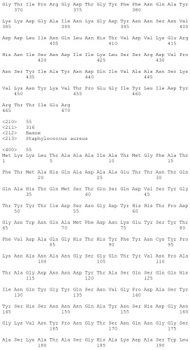 Композиции для иммунизации против staphylococcus aureus (патент 2508126)
