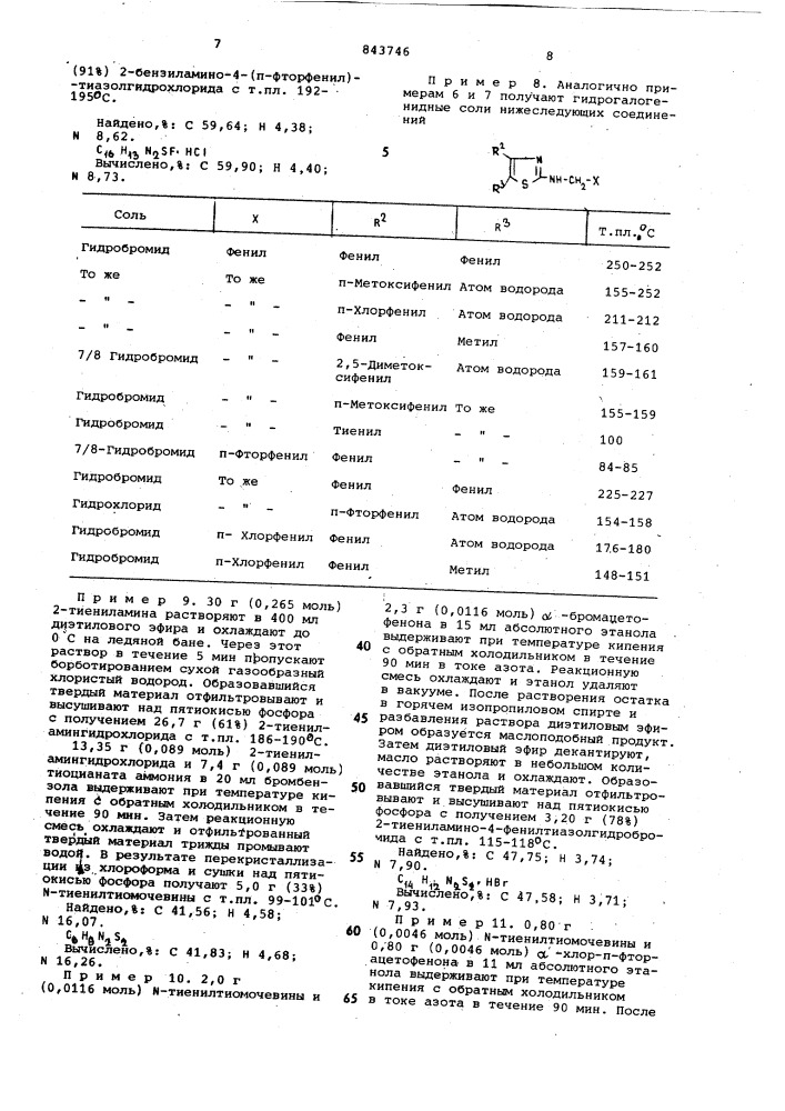 Способ получения аминотиазоловили их кислотно-аддитивных солей (патент 843746)