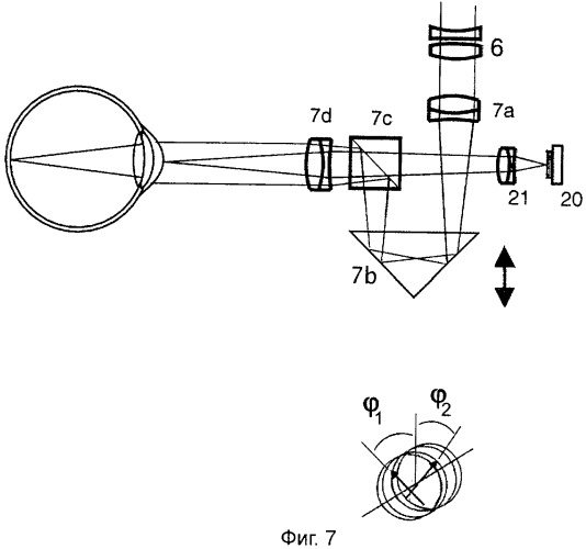 Аберрометр с системой тестирования остроты зрения (варианты), устройство и способ его настройки (патент 2268637)