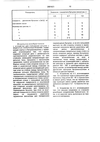 Устройство для открывания бутылок с жидкостью, укупоренных пробками (патент 2001023)