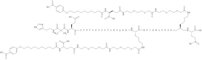 Дважды ацилированные производные glp-1 (патент 2559540)