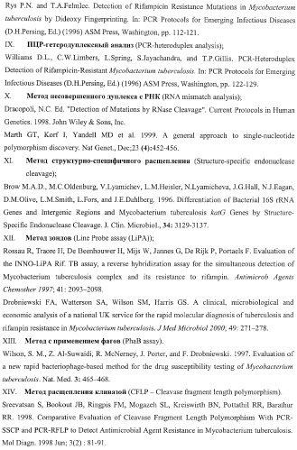 Способ одновременного обнаружения микобактерий туберкулезного комплекса и идентификации мутаций в днк микобактерий, приводящих к устойчивости микроорганизмов к рифампицину и изониазиду, на биологических микрочипах, набор праймеров, биочип и набор олигонуклеотидных зондов, используемые в способе (патент 2376387)