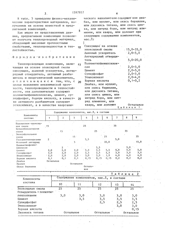 Теплопроводящая композиция (патент 1597937)