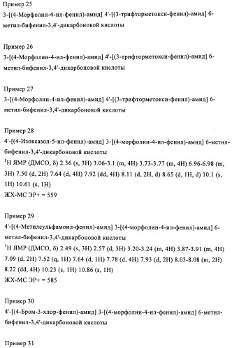 Бифенильные производные и их применение при лечении гепатита с (патент 2452729)