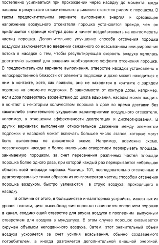 Деагрегация и диспергирование в воздух лекарственного порошка (патент 2322269)