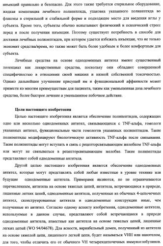 Однодоменные антитела, направленные против фактора некроза опухолей альфа, и их применение (патент 2455312)
