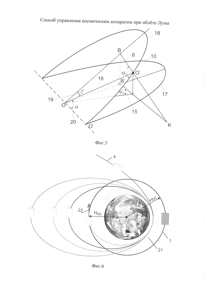 Способ управления космическим аппаратом для облёта луны (патент 2614464)