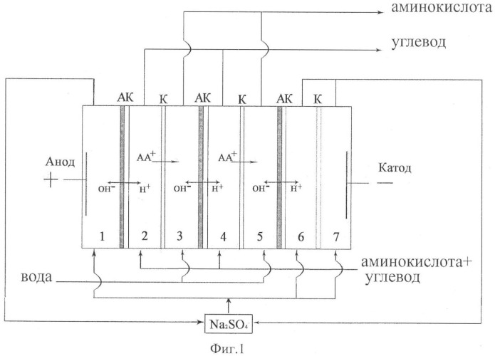 Способ разделения аминокислот и углеводов электродиализом (патент 2426584)