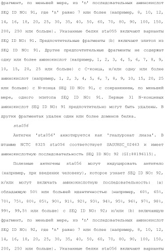 Композиции для иммунизации против staphylococcus aureus (патент 2508126)