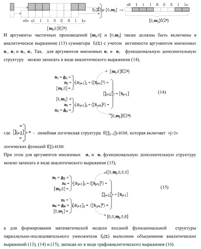 Способ параллельно-последовательного умножения позиционных аргументов аналоговых сигналов множимого [mj]f(2n) и множителя [ni]f(2n) (патент 2437142)