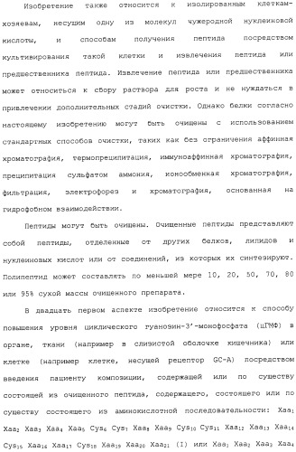 Полипептид для увеличения активности рецептора гуанилатциклазы, фармацевтическая композиция, способ лечения желудочно-кишечного расстройства у пациента, способ повышения активности рецептора гуанилатциклазы у пациента, способ лечения висцеральной боли, способ получения полипептида (варианты), изолированная молекула нуклеиновой кислоты, бактериальный вектор экспрессии и изолированная бактериальная клетка (патент 2433133)
