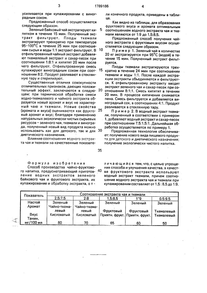 Способ производства чайно-фруктового напитка (патент 1789186)