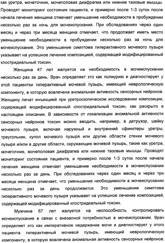 Способы лечения мочеполовых-неврологических расстройств с использованием модифицированных клостридиальных токсинов (патент 2491086)