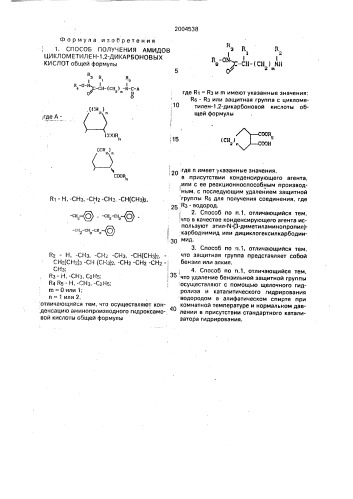 Способ получения амидов циклометилен-1,2-дикарбоновых кислот (патент 2004538)