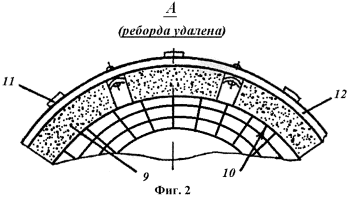 Ленточно-колодочный тормоз с "тепловыми мостиками" в ободе шкива (патент 2561646)
