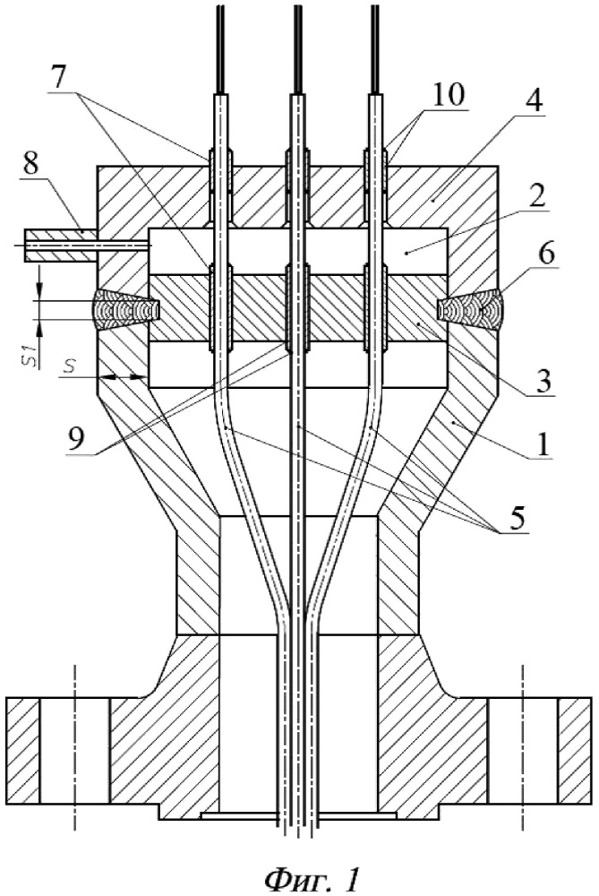 Узел герметичного ввода многозонного датчика температуры в сосуд, работающий под давлением (патент 2646430)