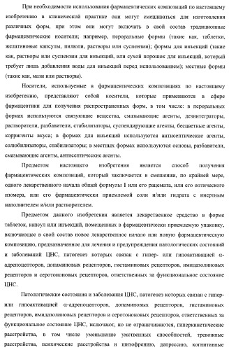 Лиганды альфа-адреноцепторов, допаминовых, гистаминовых, имидазолиновых и серотониновых рецепторов и их применение (патент 2407744)