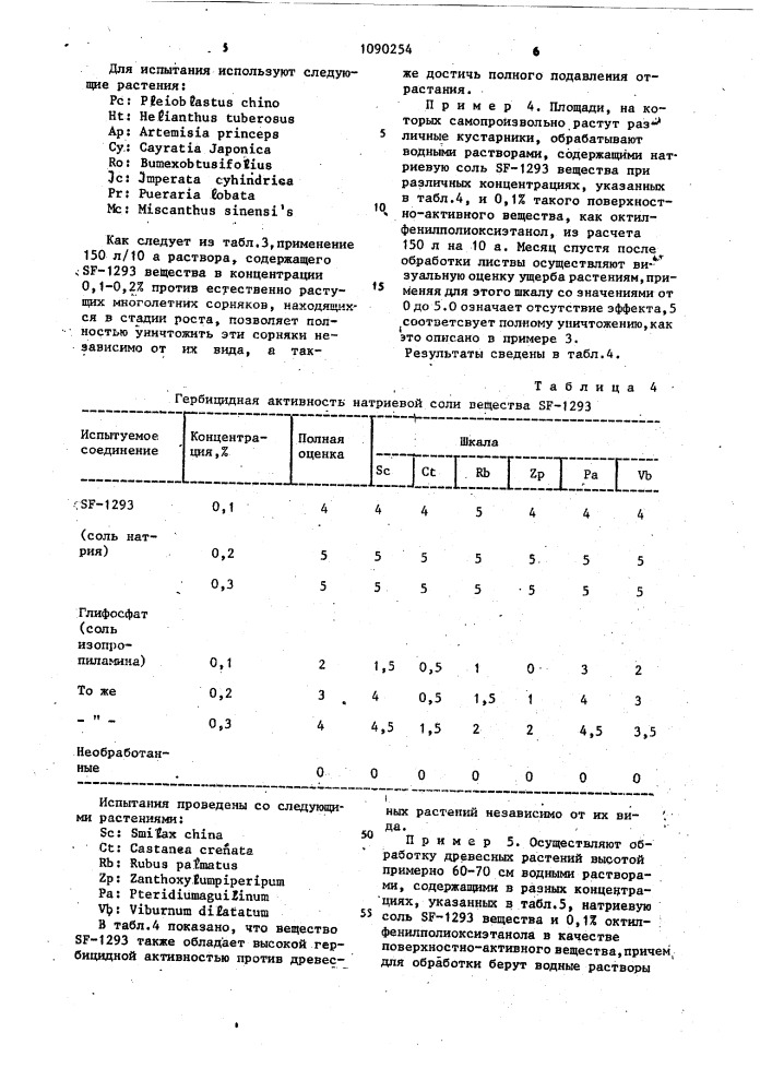 Гербицид (патент 1090254)