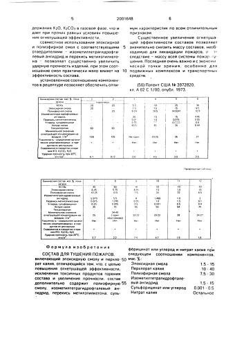 Состав для тушения пожаров (патент 2001648)