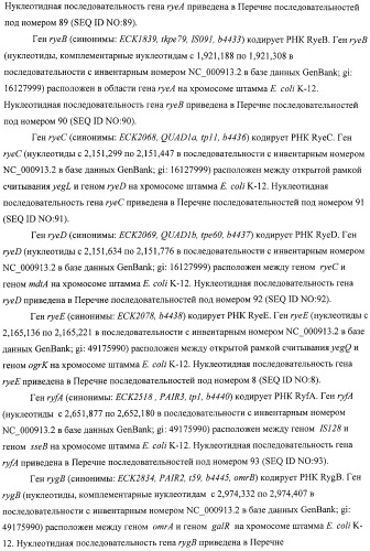 Способ получения l-аминокислот с использованием бактерии, принадлежащей к роду escherichia, в которой инактивирован один или несколько генов, кодирующих малые рнк (патент 2395567)