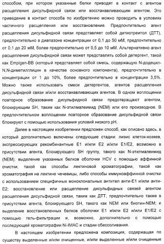 Очищенные белки оболочки вируса гепатита с для диагностического и терапевтического применения (патент 2313363)