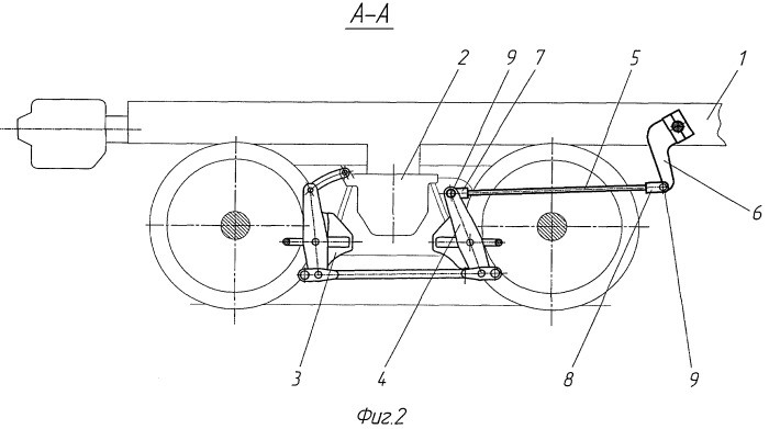 Механическая часть тормозного железнодорожного транспортного средства (патент 2415769)