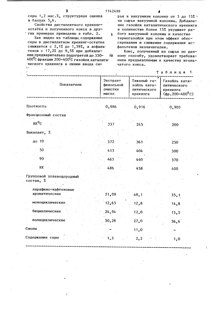 Способ получения сырья для производства игольчатого кокса (патент 1142498)
