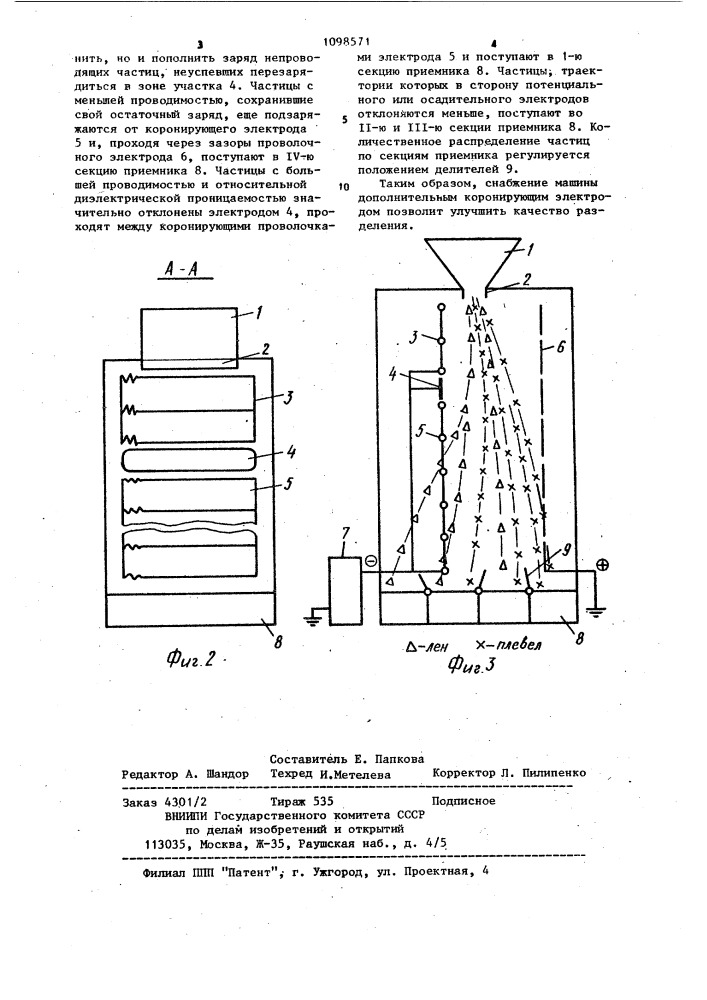 Электросемяочистительная машина (патент 1098571)