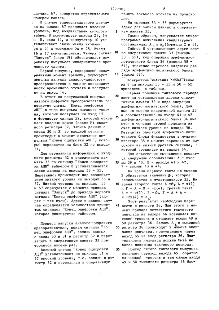 Устройство для ввода аналоговой информации (патент 1277083)