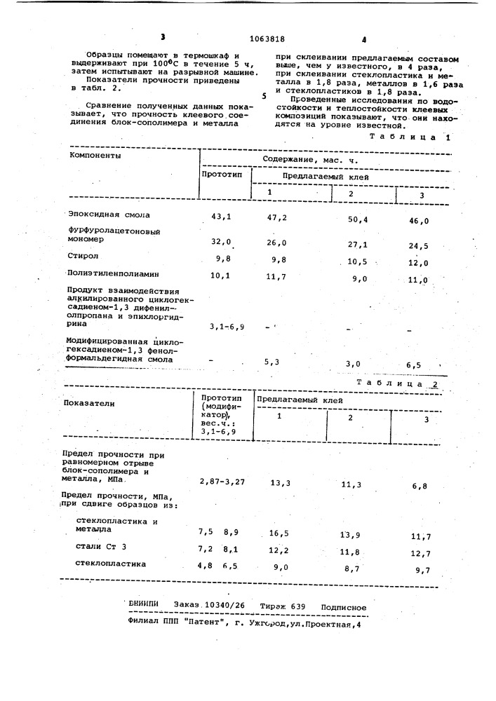 Клеевая композиция (патент 1063818)