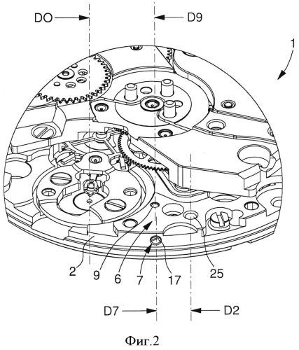 Регулировка механической вибрации набора шестерен часового механизма (патент 2562709)
