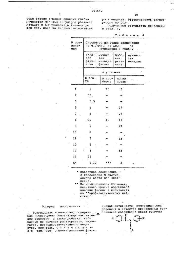 Фунгицидная композиция (патент 651642)
