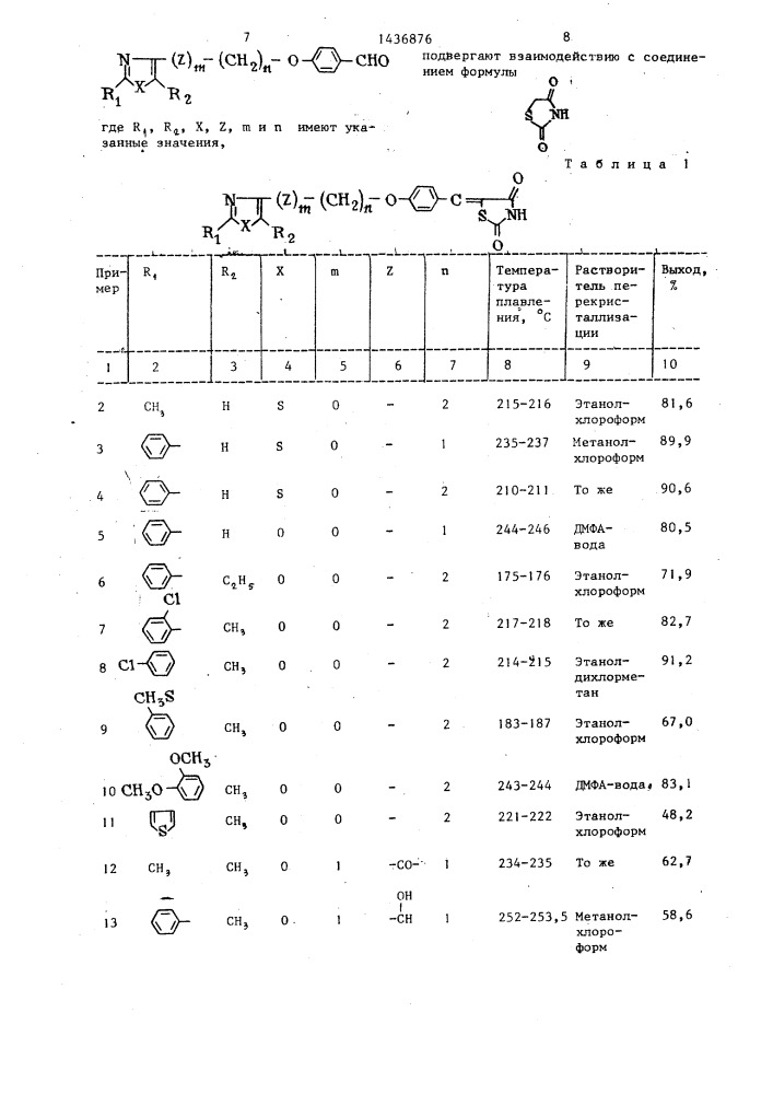 Способ получения производных тиазолидиндиона (патент 1436876)