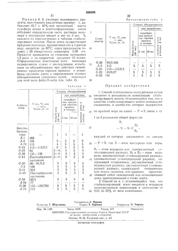 Патент ссср  300999 (патент 300999)