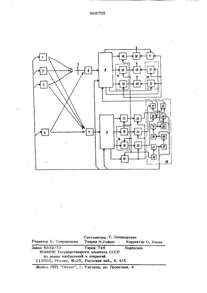 Устройство для измерения коэффициента пропускания исследуемого объекта (патент 868792)