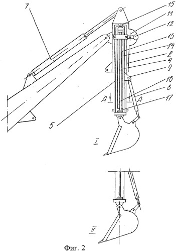 Рабочее оборудование одноковшовых гидравлических экскаваторов (патент 2310044)