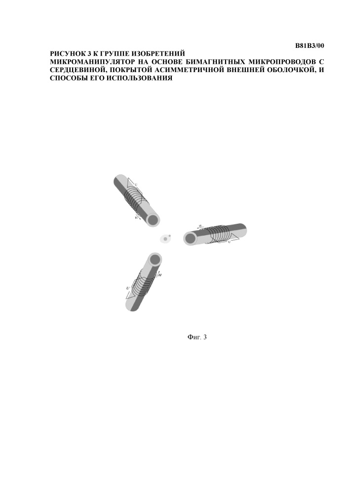 Микроманипулятор на основе бимагнитных микропроводов с сердцевиной, покрытой асимметричной внешней оболочкой, и способы его использования (патент 2658108)
